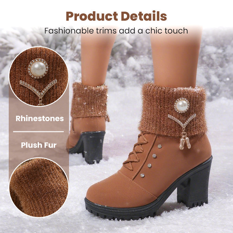 Marvielleenor | Warm Thick Heel Boots
