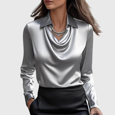 Merelith | pleated shine blouse