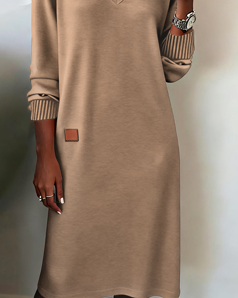 Velirayae | Stylish V-Neck Sweater Dress