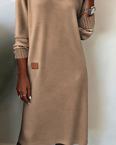 Velirayae | Stylish V-Neck Sweater Dress