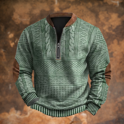 Tharvian | knitted zip-detail sweater