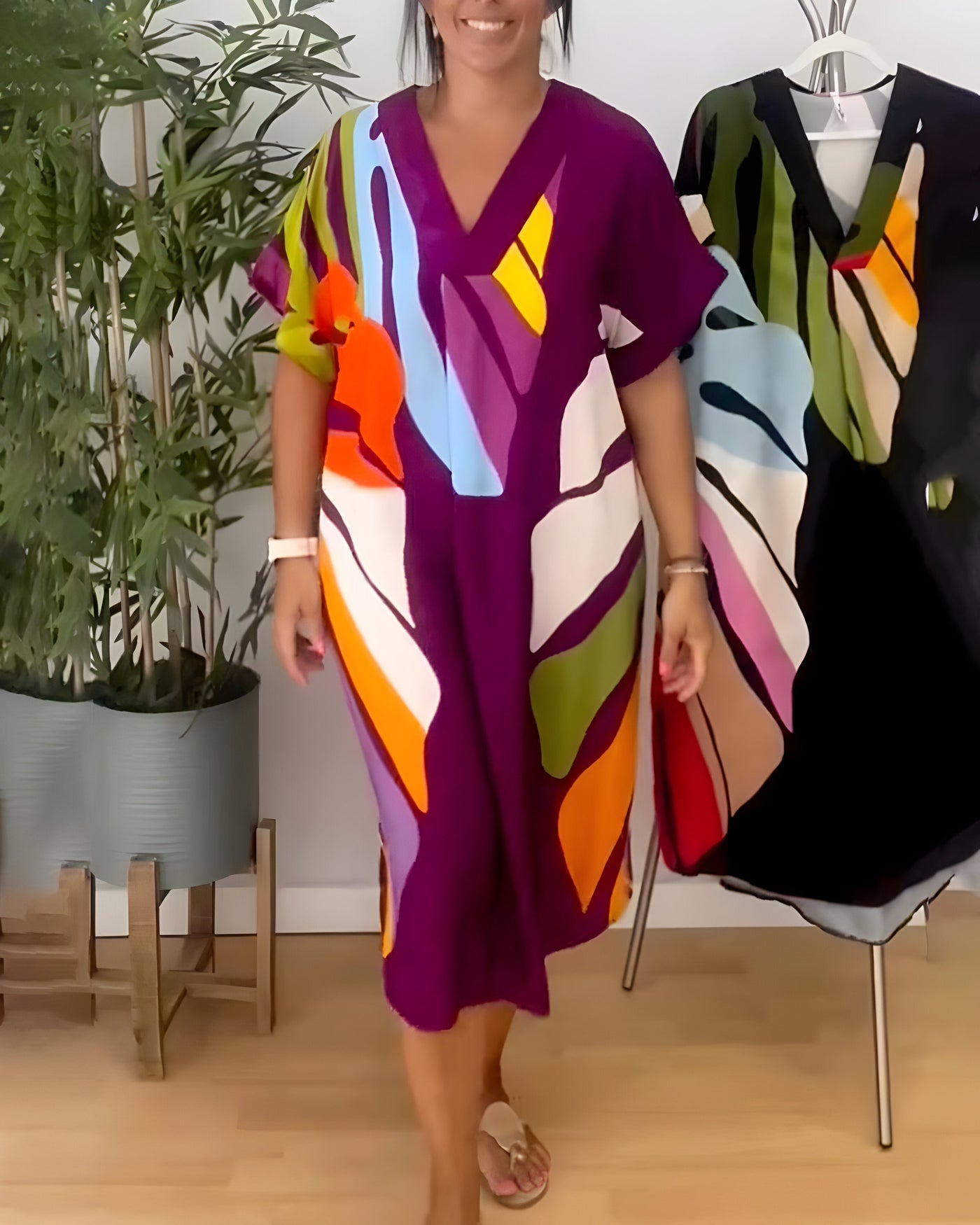 Evelora | Casual Colourful Dress