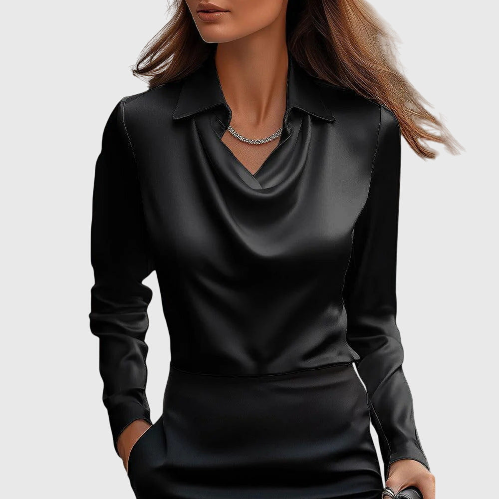 Merelith | pleated shine blouse