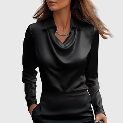 Merelith | pleated shine blouse