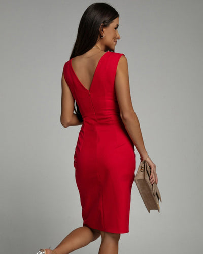 Aurelinne | Fitted V-neck Dress