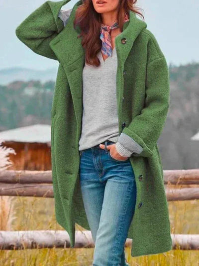 Veliannea | Long Button-up Teddy Coat