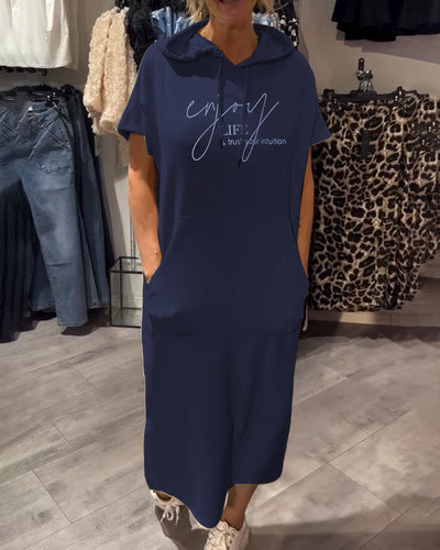 Loravine | Hooded Casual Dress