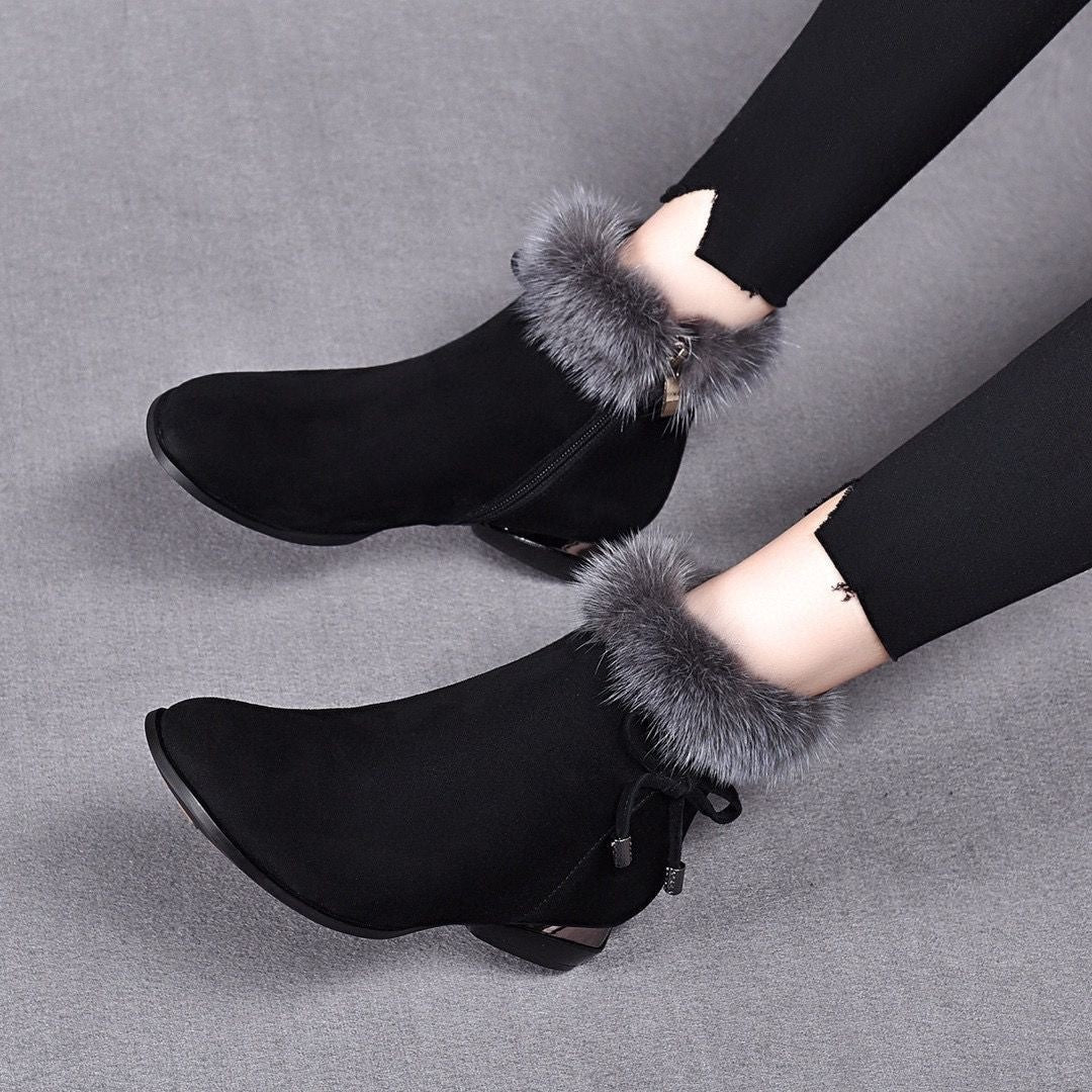 Aurenisse | Elegant Mid-heel Ankle Boots