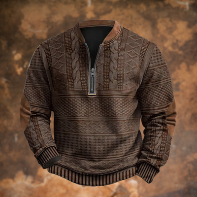 Tharvian | knitted zip-detail sweater