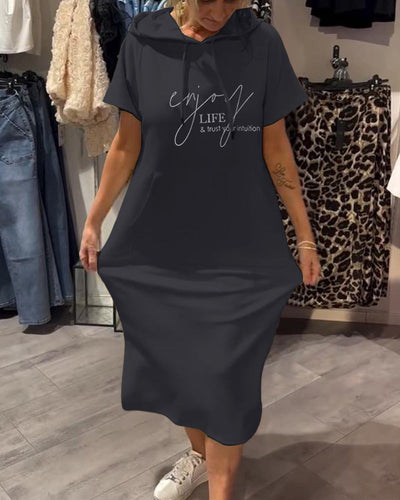 Loravine | Hooded Casual Dress