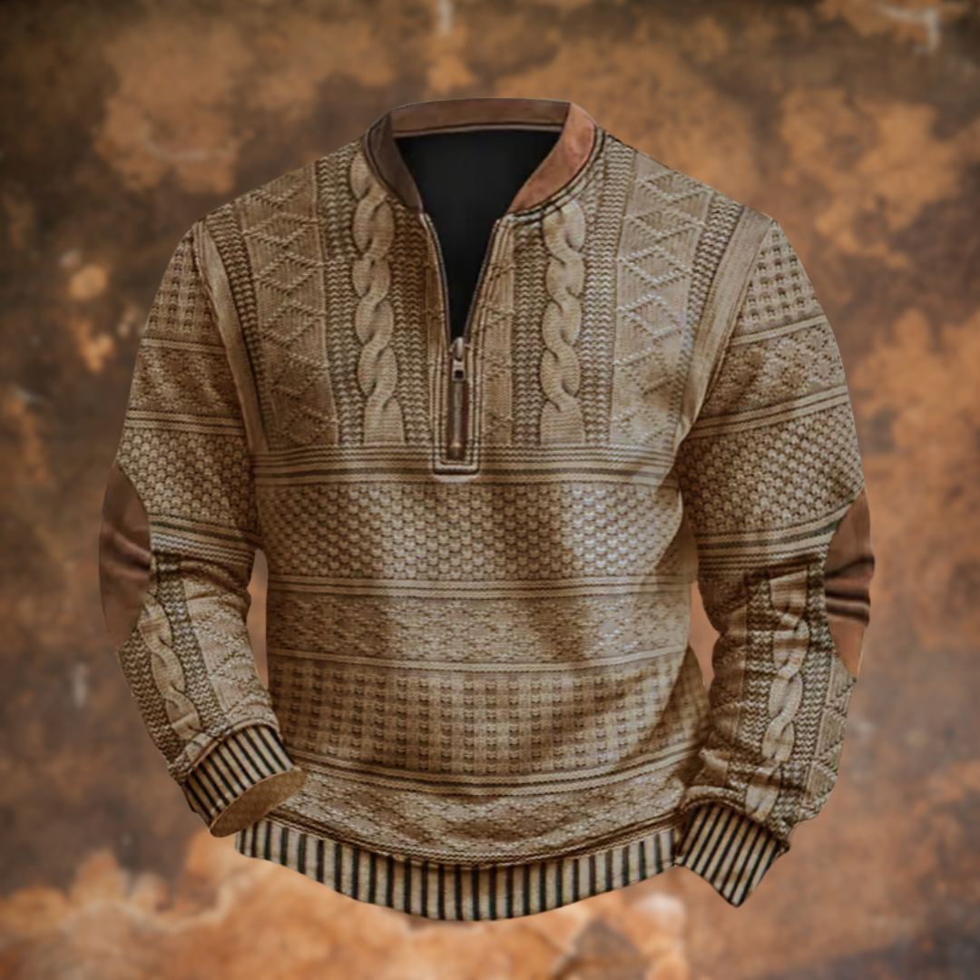 Tharvian | knitted zip-detail sweater