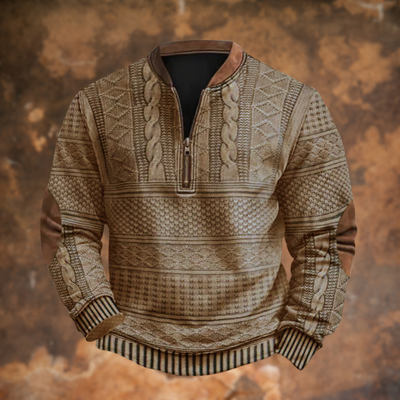 Tharvian | knitted zip-detail sweater
