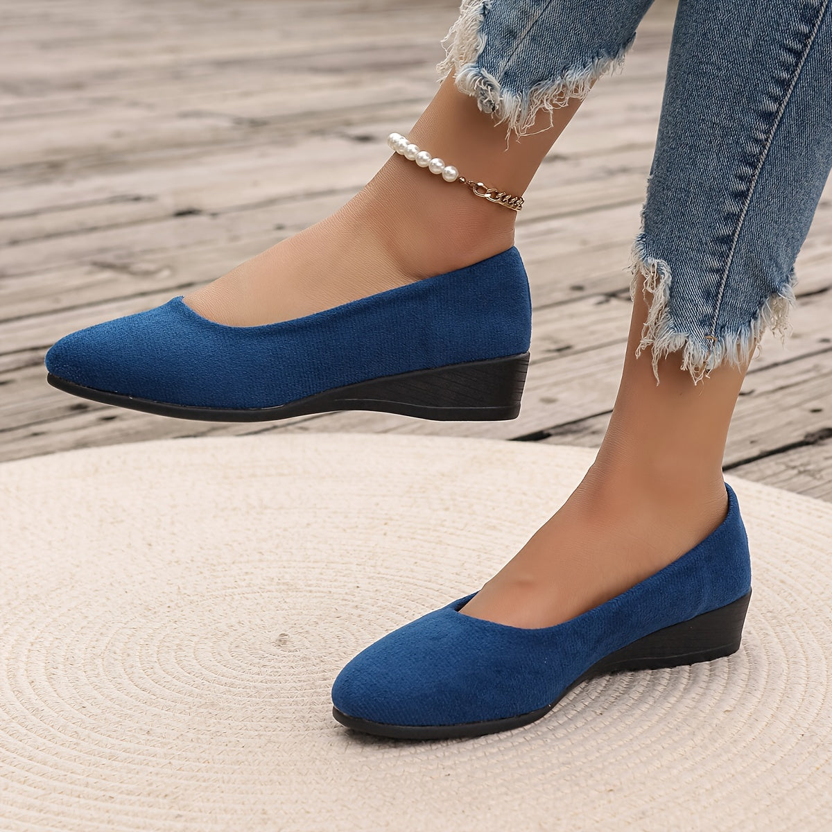 Aurenellea | Comfortable Wedge Ballerinas