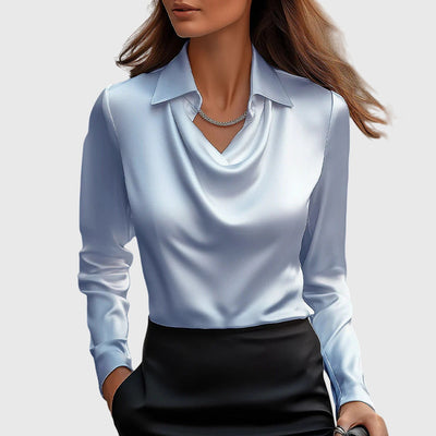 Merelith | pleated shine blouse