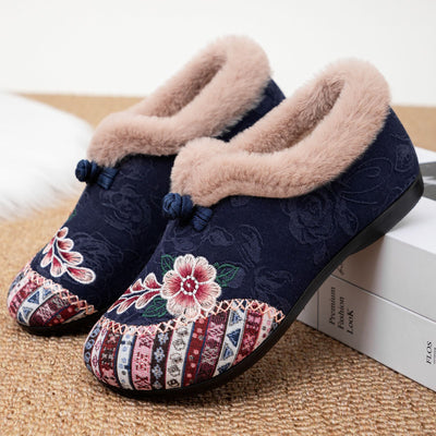 Averiellea | Floral Embroidered Warm Shoes