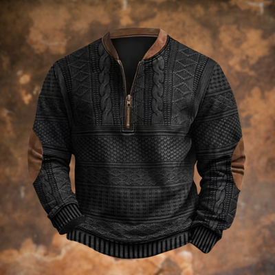 Tharvian | knitted zip-detail sweater
