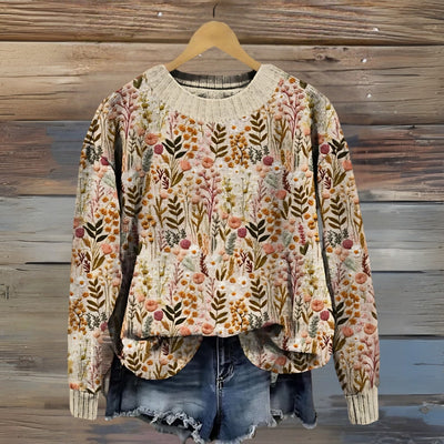 Elvarine | Comfortable Floral Sweater