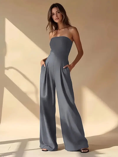 Seravielle | Elegant Wide-leg Jumpsuit