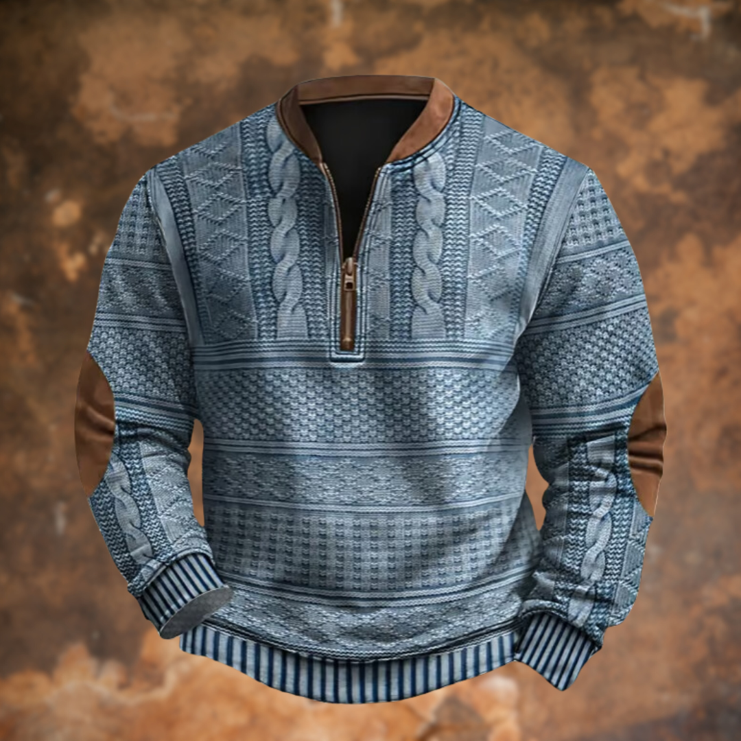 Tharvian | knitted zip-detail sweater