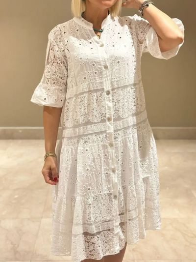 Emirelle | embroidered buttoned dress