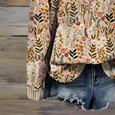 Elvarine | Comfortable Floral Sweater