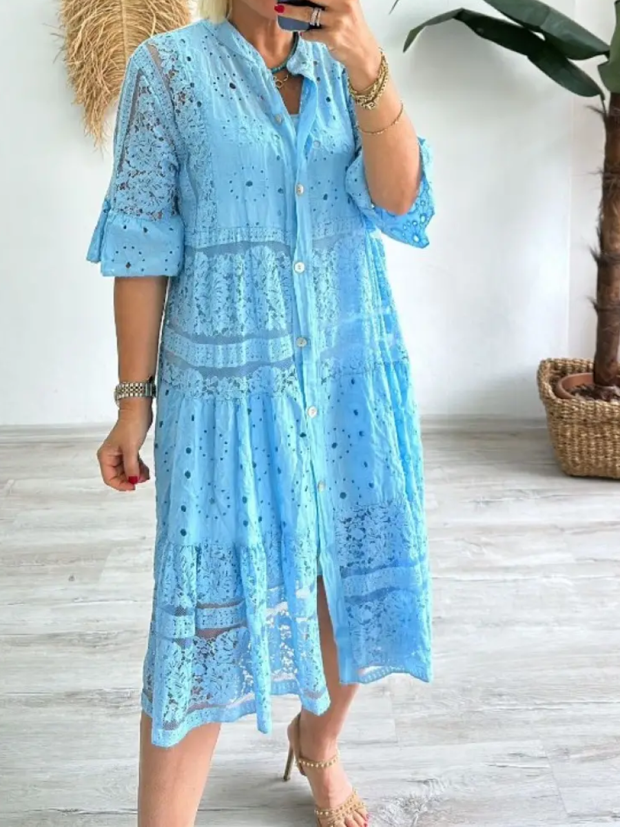 Emirelle | embroidered buttoned dress