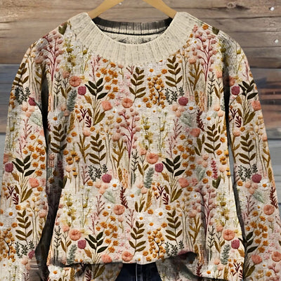Elvarine | Comfortable Floral Sweater