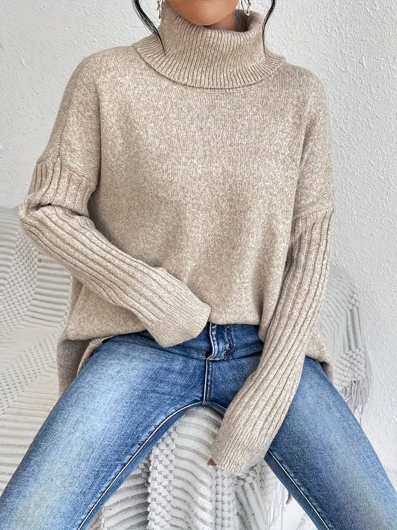Elarisse | Long-sleeve High-collar Sweater