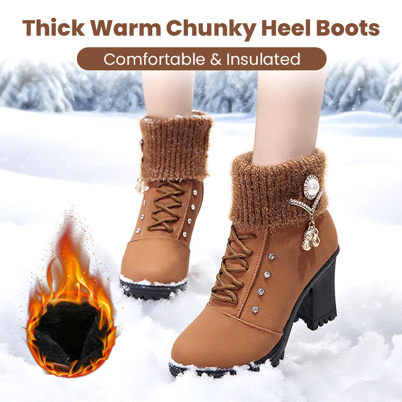 Marvielleenor | Warm Thick Heel Boots