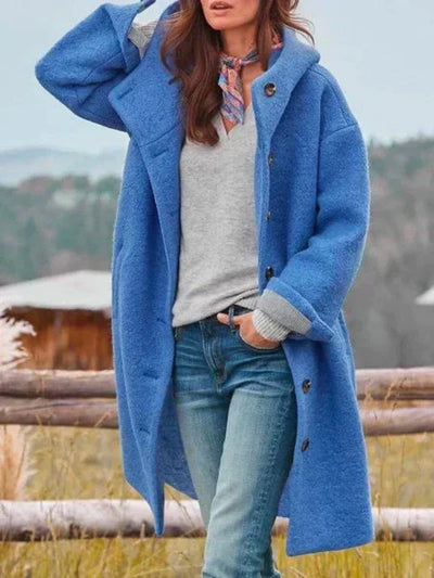 Veliannea | Long Button-up Teddy Coat