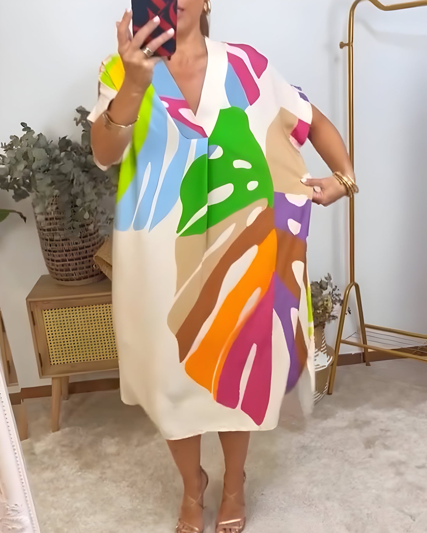 Evelora | Casual Colourful Dress