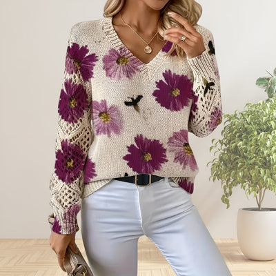 Selviannea | Elegant Floral Sweater