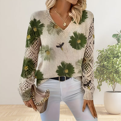 Selviannea | Elegant Floral Sweater