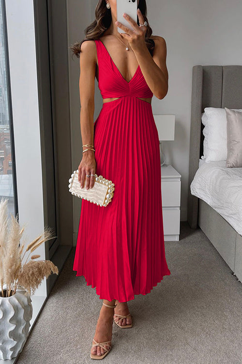 Serelina | pleated maxi dress