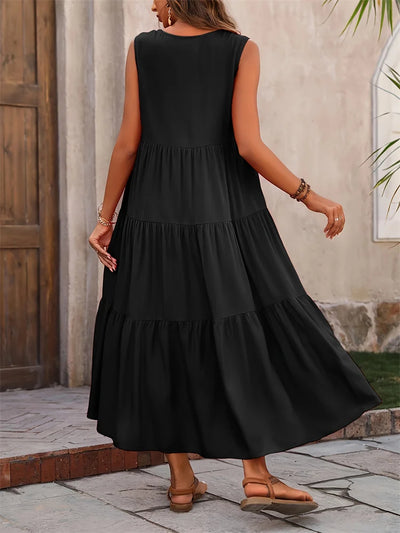 Selviera | Flared Summer Maxi Dress