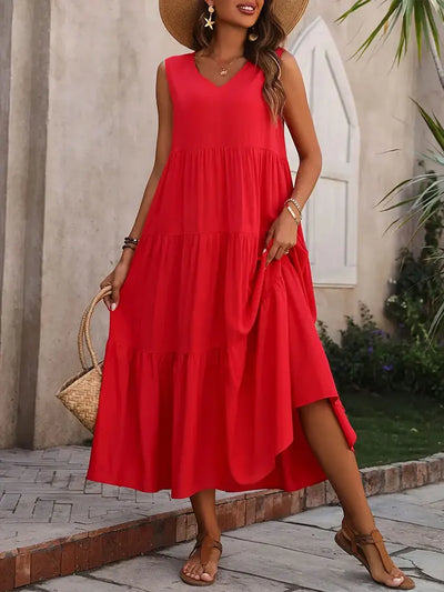 Selviera | Flared Summer Maxi Dress