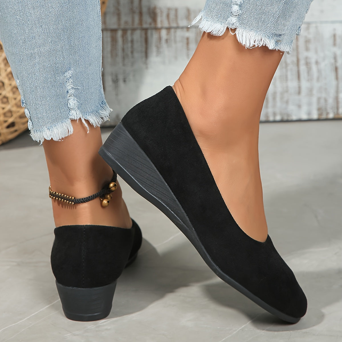 Aurenellea | Comfortable Wedge Ballerinas