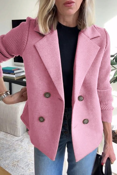 Corvielleen | Elegant Knit-sleeve Blazer