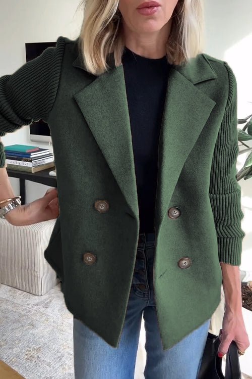 Corvielleen | Elegant Knit-sleeve Blazer