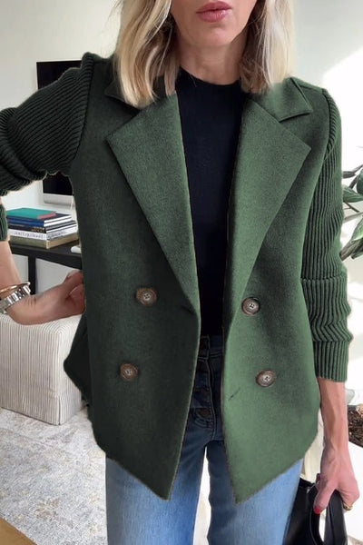 Corvielleen | Elegant Knit-sleeve Blazer