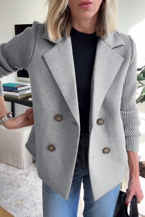 Corvielleen | Elegant Knit-sleeve Blazer