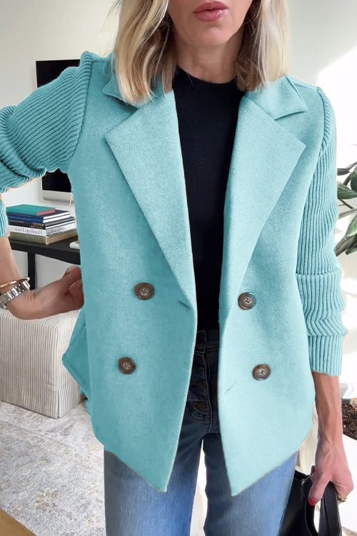 Corvielleen | Elegant Knit-sleeve Blazer