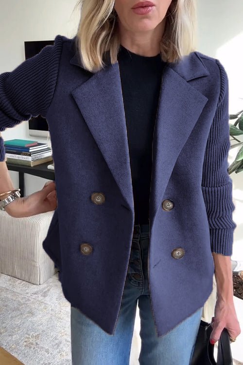 Corvielleen | Elegant Knit-sleeve Blazer
