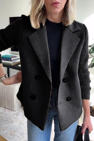 Corvielleen | Elegant Knit-sleeve Blazer