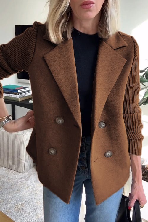 Corvielleen | Elegant Knit-sleeve Blazer
