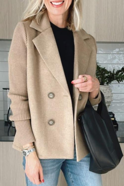 Corvielleen | Elegant Knit-sleeve Blazer