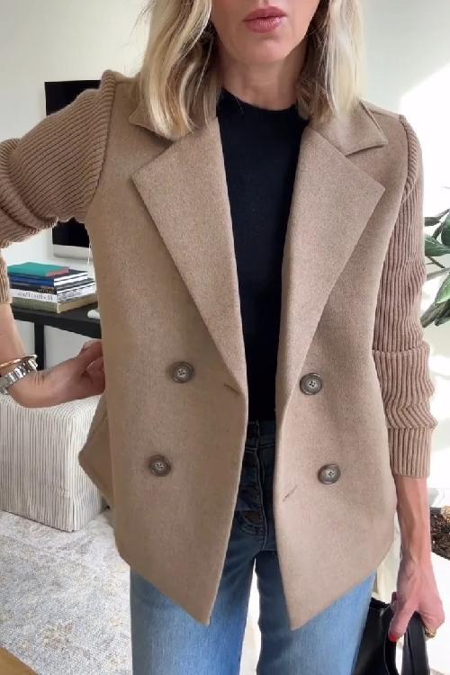 Corvielleen | Elegant Knit-sleeve Blazer