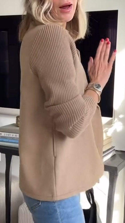 Corvielleen | Elegant Knit-sleeve Blazer