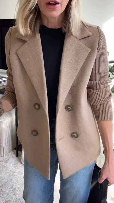 Corvielleen | Elegant Knit-sleeve Blazer