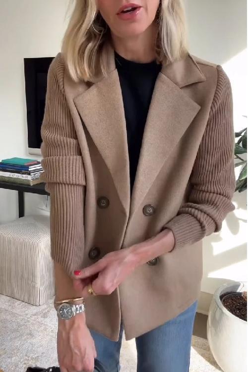 Corvielleen | Elegant Knit-sleeve Blazer